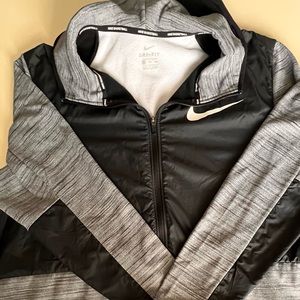 2 Nike Mens Windrunner Sweat Jacket Lined Hooded Size XL EUC Unisex Black Gray
